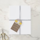 Het Collectie van de gele zanddollaire strand Cadeaulabel (Met Touw)