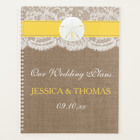 Het Collectie van de gele zanddollaire strand Planner (Voorkant)