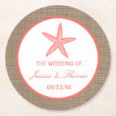 Het Collectie van de Koraalrivierbeugel Ronde Kartonnen Onderzetter (Voorkant)