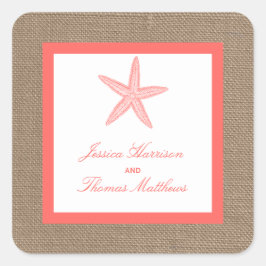 Het Collectie van de Koraalrivierbeugel Vierkante Sticker