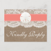 Het Collectie van de Koraalzandband RSVP Uitnodiging Briefkaart (Voorkant)