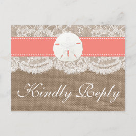 Het Collectie van de Koraalzandband RSVP Uitnodiging Briefkaart