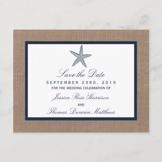 Het Collectie van de marineslankerende strandbruil Aankondigingskaart (Voorkant)