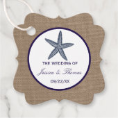 Het Collectie van de marineslankerende strandbruil Bedankjes Labels (Voorkant)