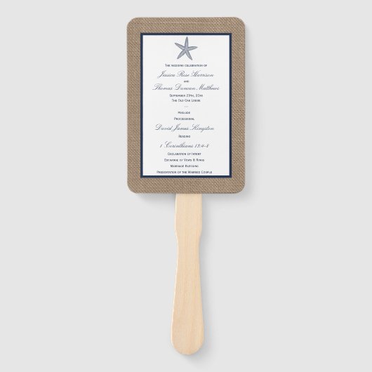 Het Collectie van de marineslankerende strandbruil Handwaaier (Voorkant)