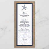 Het Collectie van de marineslankerende strandbruil Menu (Voorkant)