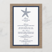 Het Collectie van de marineslankerende strandbruil Menu (Voorkant)