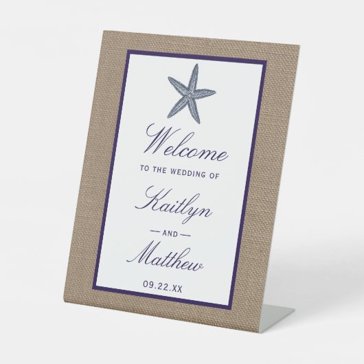 Het Collectie van de marineslankerende strandbruil Reclamebord Met Voetstuk (Voorkant)