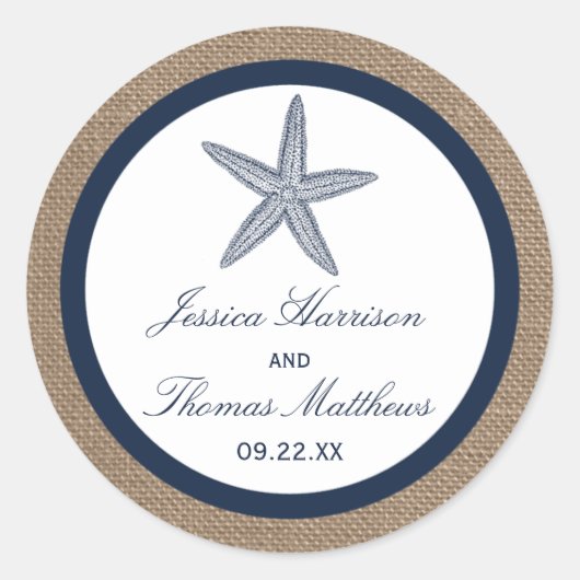 Het Collectie van de marineslankerende strandbruil Ronde Sticker (Voorkant)