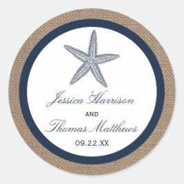 Het Collectie van de marineslankerende strandbruil Ronde Sticker