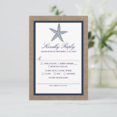 Het Collectie van de marineslankerende strandbruil RSVP Kaartje (Staand voorkant)