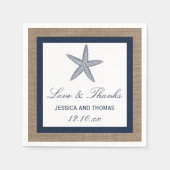 Het Collectie van de marineslankerende strandbruil Servetten (Voorkant)