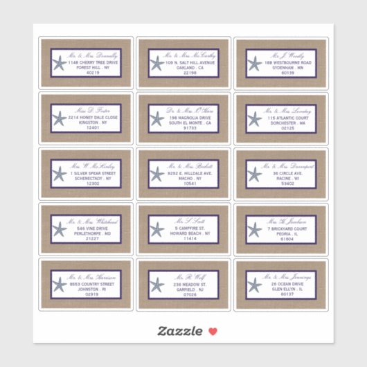 Het Collectie van de marineslankerende strandbruil Sticker (Vel)