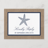 Het Collectie van de marineslankerende strandbruil Uitnodiging Briefkaart (Voorkant)