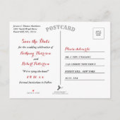 Het Collectie van de moderne Luxe bruiloft - Rode Aankondigingskaart (Achterkant)