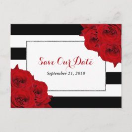 Het Collectie van de moderne Luxe bruiloft - Rode  Aankondigingskaart