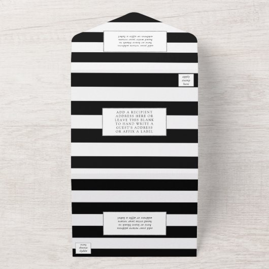 Het Collectie van de moderne Luxe bruiloft - Rode  All In One Uitnodiging (Buitenkant)