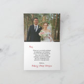 Het Collectie van de moderne Luxe bruiloft - Rode  Bedankkaart (Binnen)