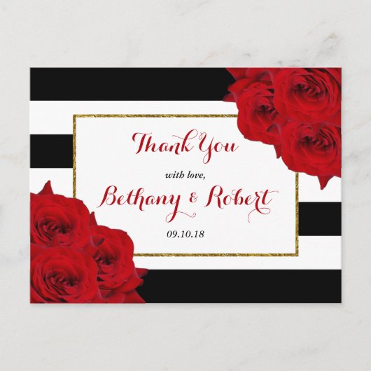 Het Collectie van de moderne Luxe bruiloft - Rode  Briefkaart (Voorkant)