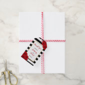 Het Collectie van de moderne Luxe bruiloft - Rode Cadeaulabel (Met Touw)