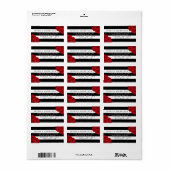 Het Collectie van de moderne Luxe bruiloft - Rode  Etiket (Full Sheet)