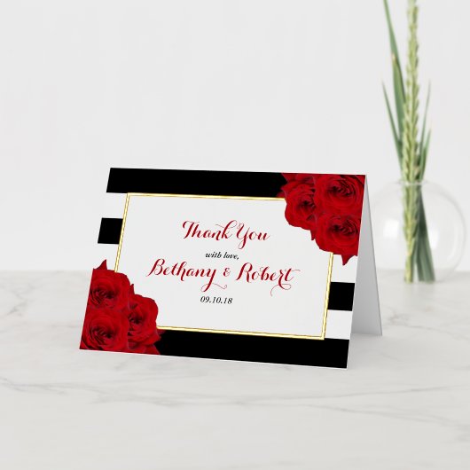 Het Collectie van de moderne Luxe bruiloft - Rode Folie Wenskaart (Voorkant)