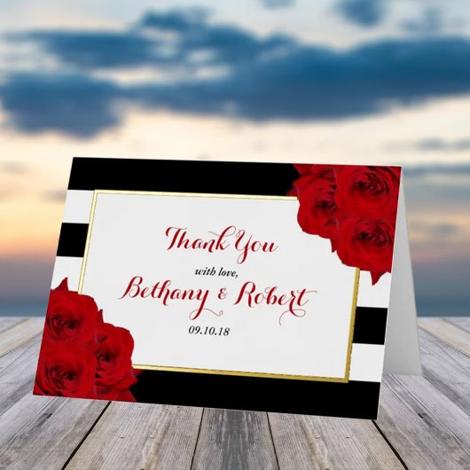 Het Collectie van de moderne Luxe bruiloft - Rode  Folie Wenskaart