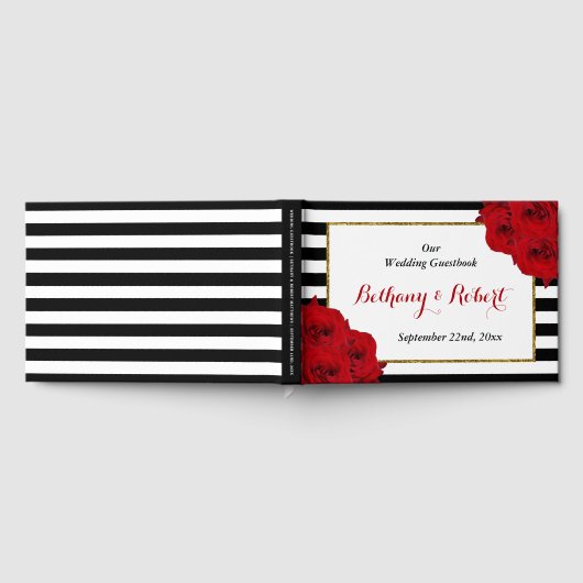 Het Collectie van de moderne Luxe bruiloft - Rode Gastenboek (Volledig)