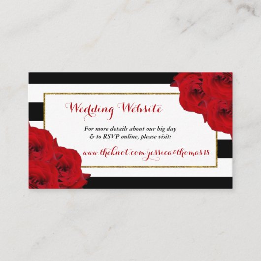 Het Collectie van de moderne Luxe bruiloft - Rode Informatiekaartje (Voorkant)