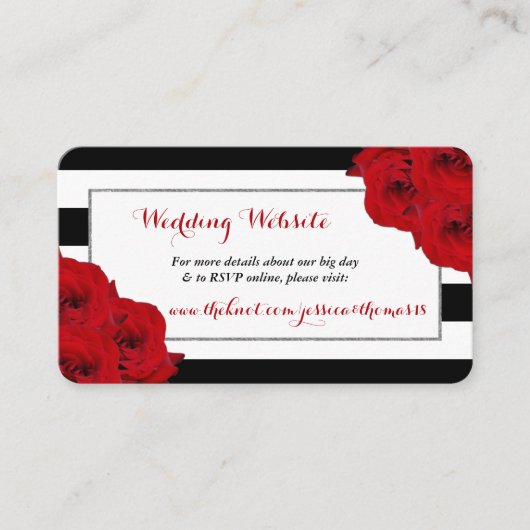 Het Collectie van de moderne Luxe bruiloft - Rode  Informatiekaartje (Voorkant)
