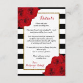 Het Collectie van de moderne Luxe bruiloft - Rode  Informatiekaartje (Voorkant)