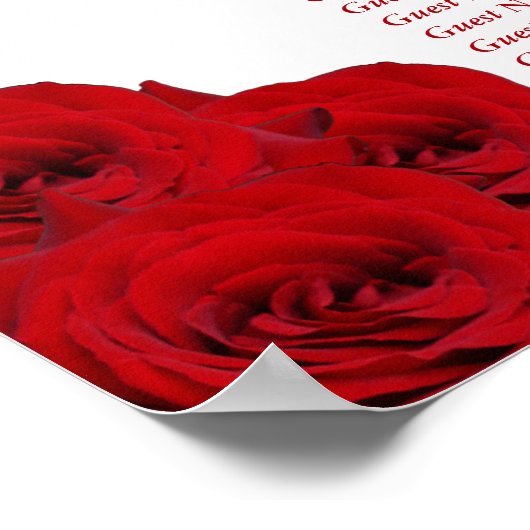 Het Collectie van de moderne Luxe bruiloft - Rode  Poster (Hoek)