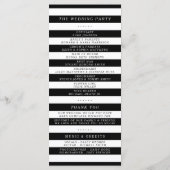 Het Collectie van de moderne Luxe bruiloft - Rode  Programmakaart (Achterkant)