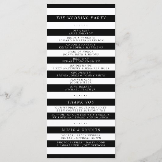 Het Collectie van de moderne Luxe bruiloft - Rode Programmakaart (Achterkant)