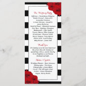 Het Collectie van de moderne Luxe bruiloft - Rode  Programmakaart (Achterkant)