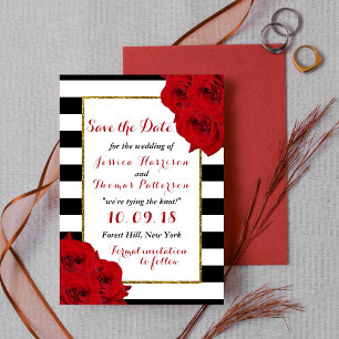 Het Collectie van de moderne Luxe bruiloft - Rode Save The Date