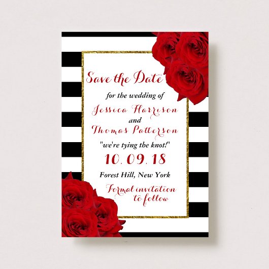 Het Collectie van de moderne Luxe bruiloft - Rode  Save The Date