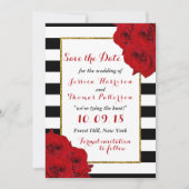 Het Collectie van de moderne Luxe bruiloft - Rode  Save The Date (Voorkant)