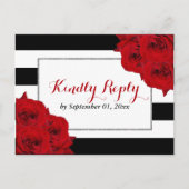 Het Collectie van de moderne Luxe bruiloft - Rode  Uitnodiging Briefkaart (Voorkant)