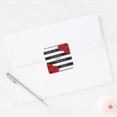 Het Collectie van de moderne Luxe bruiloft - Rode Vierkante Sticker (Envelop)