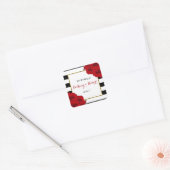 Het Collectie van de moderne Luxe bruiloft - Rode  Vierkante Sticker (Envelop)