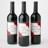 Het Collectie van de moderne Luxe bruiloft - Rode Wijn Etiket (Flessen)