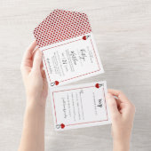 Het Collectie van de Monogram-spelkaart All In One Uitnodiging (Afscheurbaar)