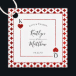 Het Collectie van de Monogram-spelkaart Bedankjes Labels<br><div class="desc">Geniet in stijl met deze stijlvolle en zeer trendy bruiloft labels. Dit ontwerp is gemakkelijk te personaliseren met uw speciale gebeurtenisformulering en uw gasten zullen enthousiast zijn wanneer zij deze geweldige labels zien.</div>