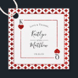 Het Collectie van de Monogram-spelkaart Bedankjes Labels<br><div class="desc">Geniet in stijl met deze stijlvolle en zeer trendy bruiloft labels. Dit ontwerp is gemakkelijk te personaliseren met uw speciale gebeurtenisformulering en uw gasten zullen enthousiast zijn wanneer zij deze geweldige labels zien.</div>