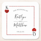 Het Collectie van de Monogram-spelkaart Kartonnen Onderzetters (Voorkant)