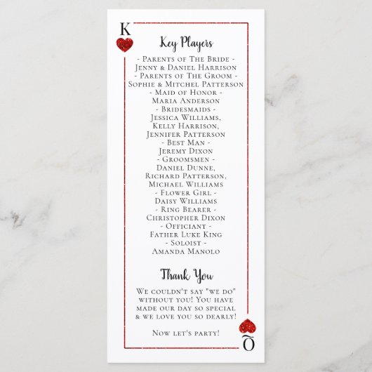 Het Collectie van de Monogram-spelkaart Programmakaart (Achterkant)