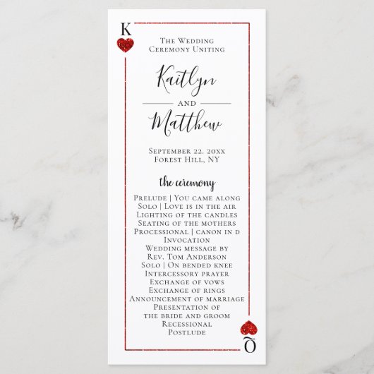 Het Collectie van de Monogram-spelkaart Programmakaart (Voorkant)