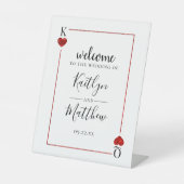 Het Collectie van de Monogram-spelkaart Reclamebord Met Voetstuk (Voorkant)