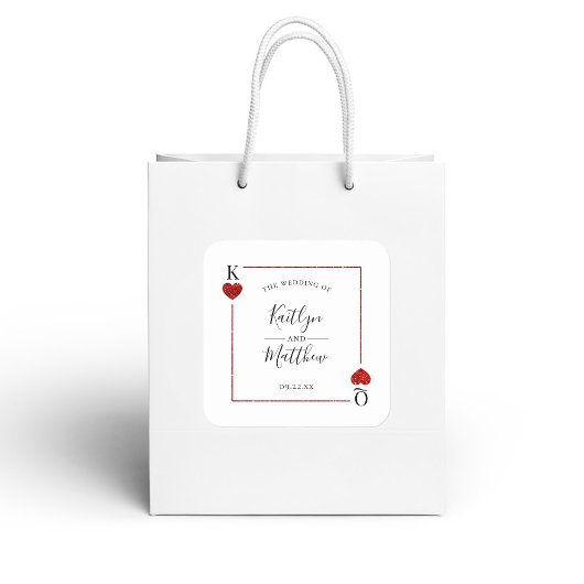 Het Collectie van de Monogram-spelkaart Vierkante Sticker